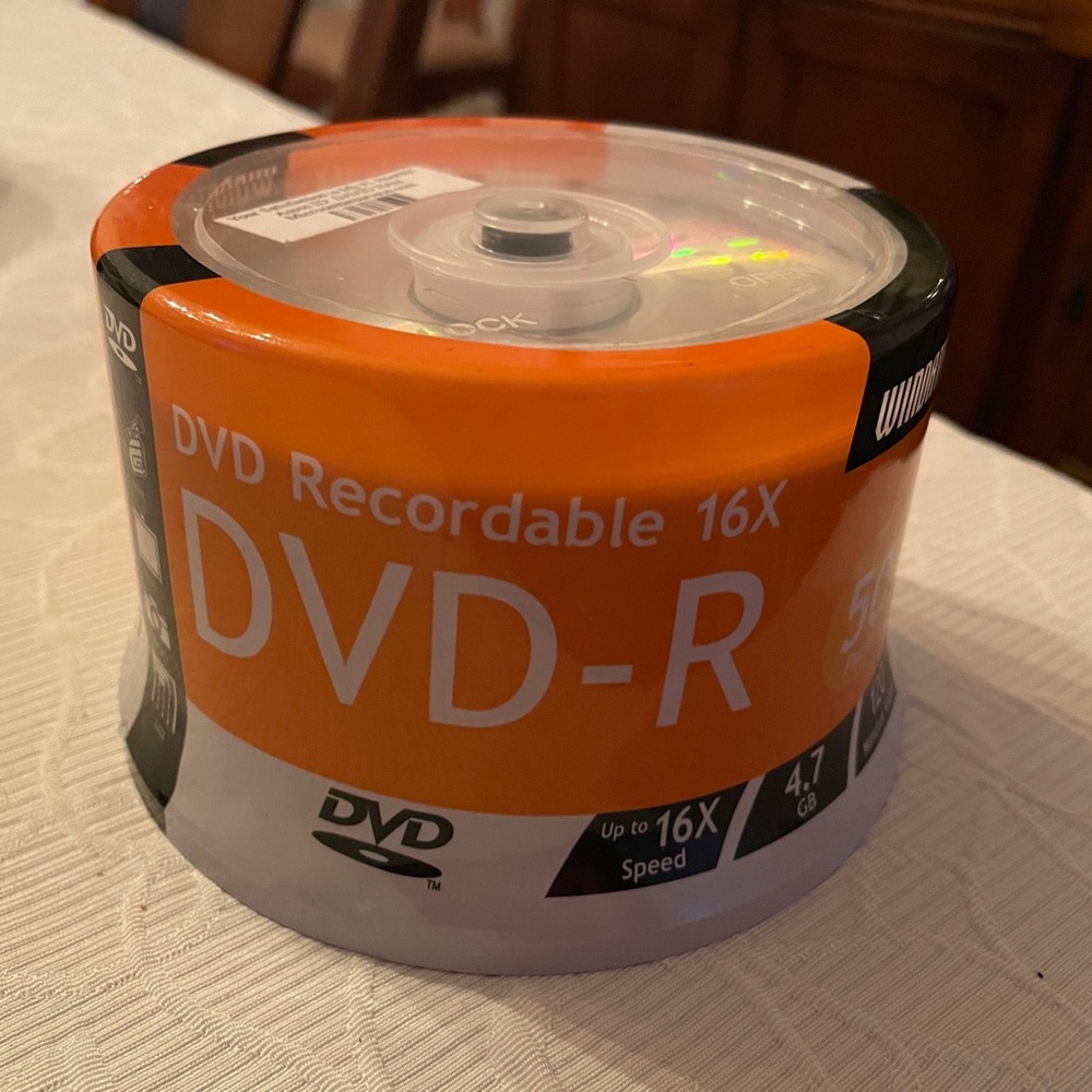 WINDATA DVD-R Recordable 16X Discs 50 Pack RW 4.7GB 120 minutes video NEW Sealed